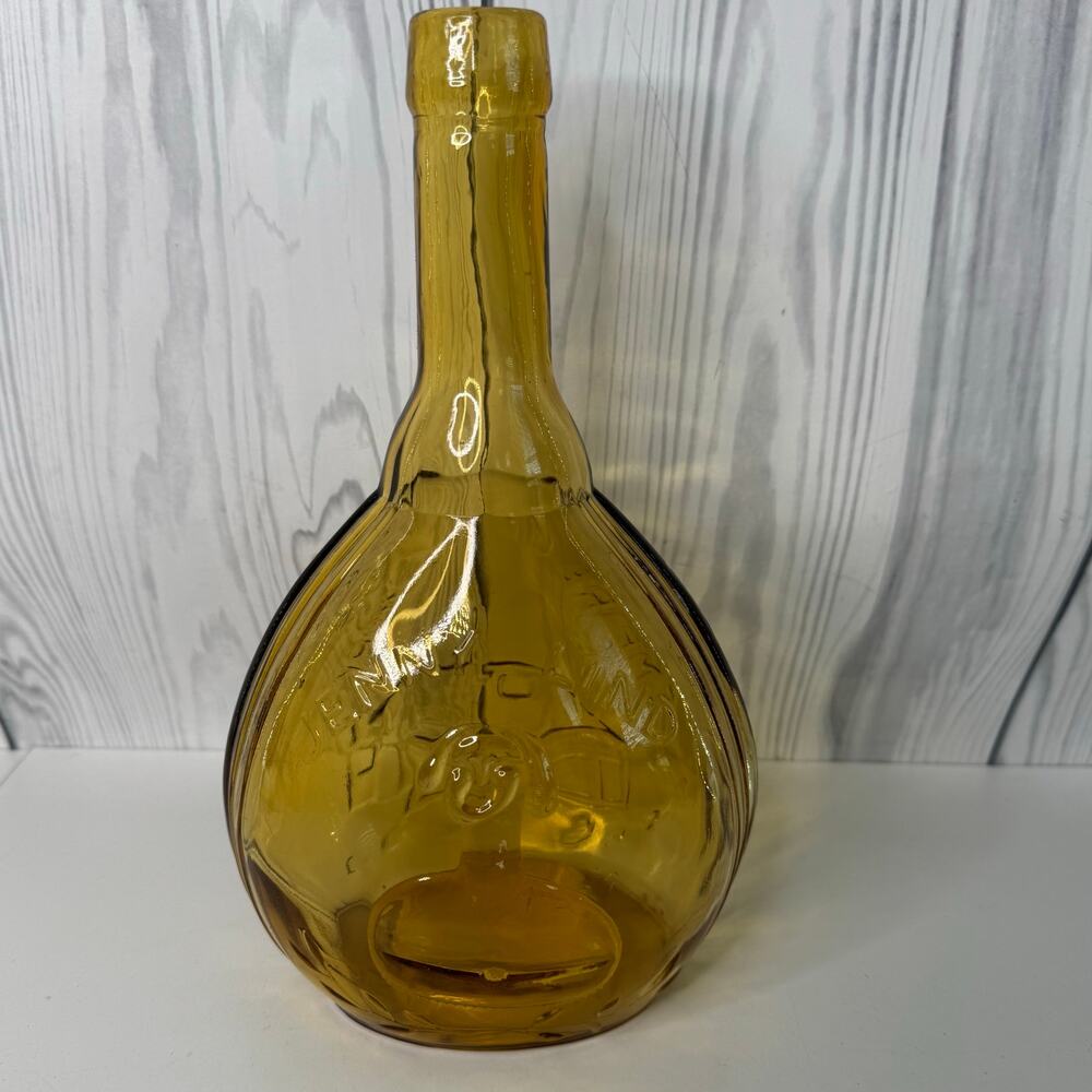 Vintage Jenny Lind Empire Glass Works Bottle Amber Yellow